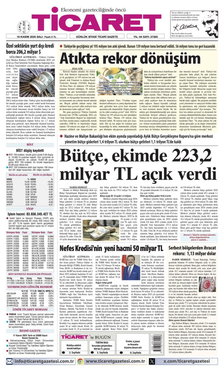 TİCARET’te bugün