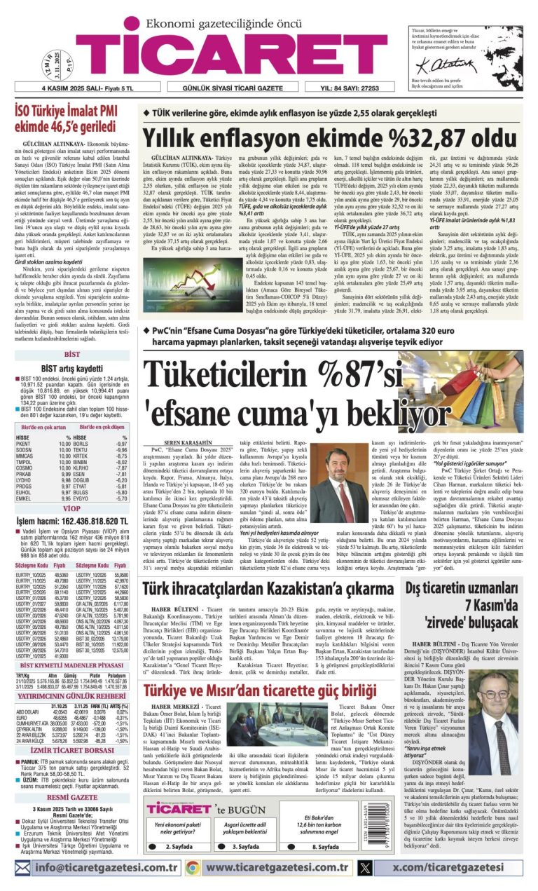 TİCARET’te bugün