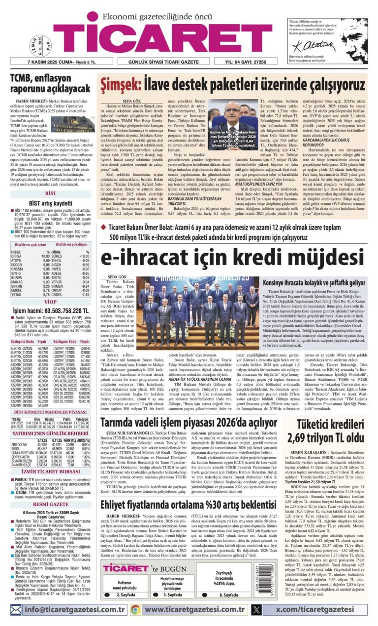 TİCARET’te bugün