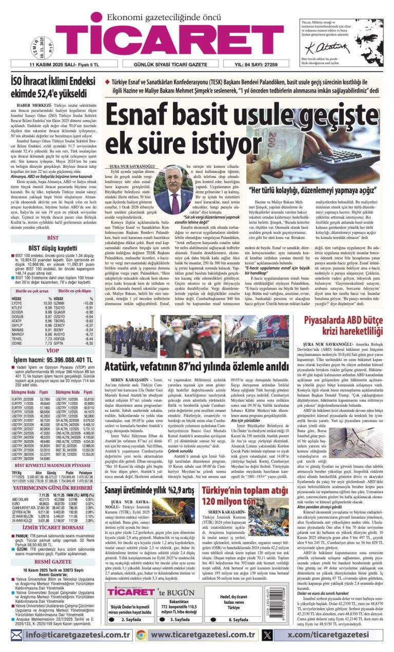 TİCARET’te bugün
