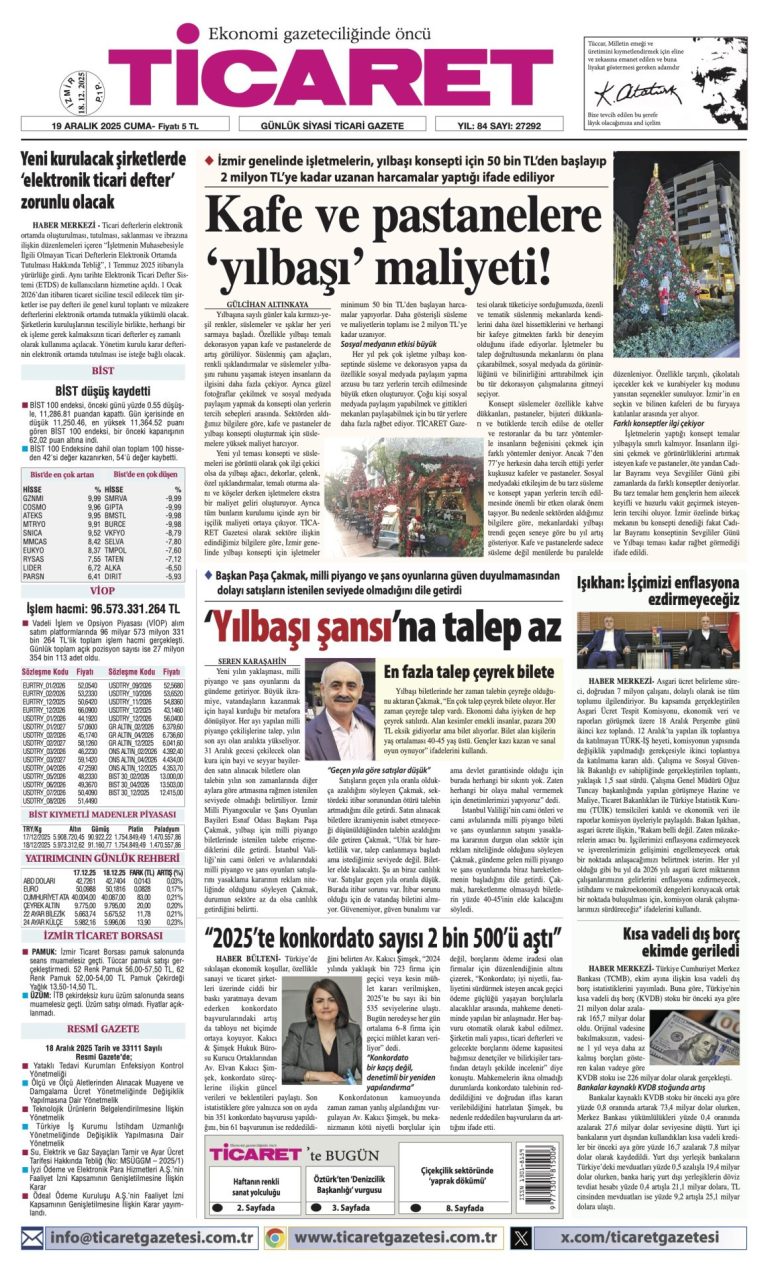 TİCARET’te bugün