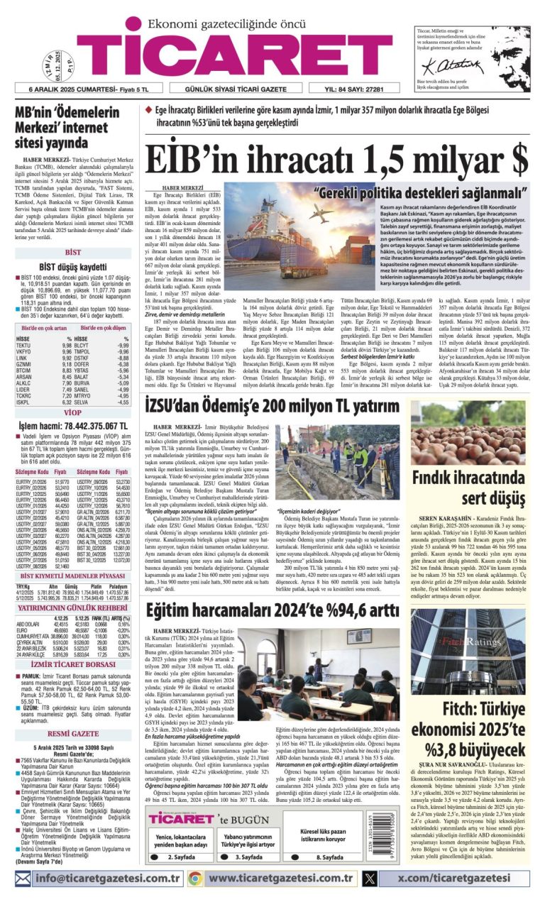 TİCARET’te bugün