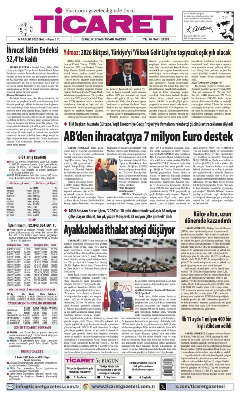 TİCARET’te bugün