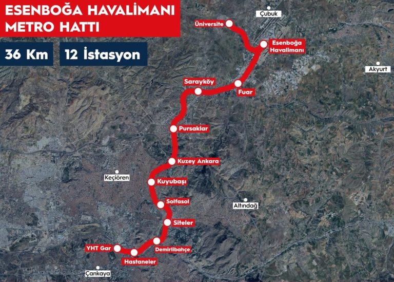 Esenboğa Metrosu’nda ilk kazma 2026’da 