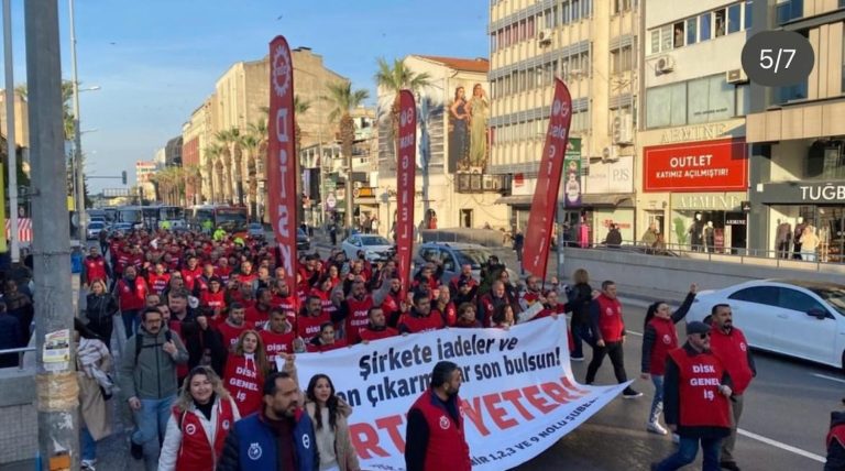 İzmir’de belediye işçilerinin eylemleri sürüyor