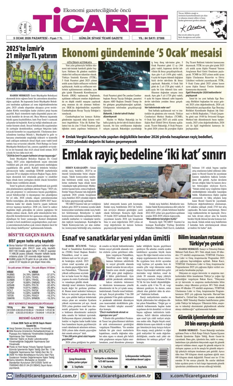 TİCARET’te bugün