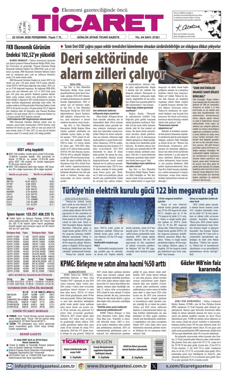 TİCARET’te bugün