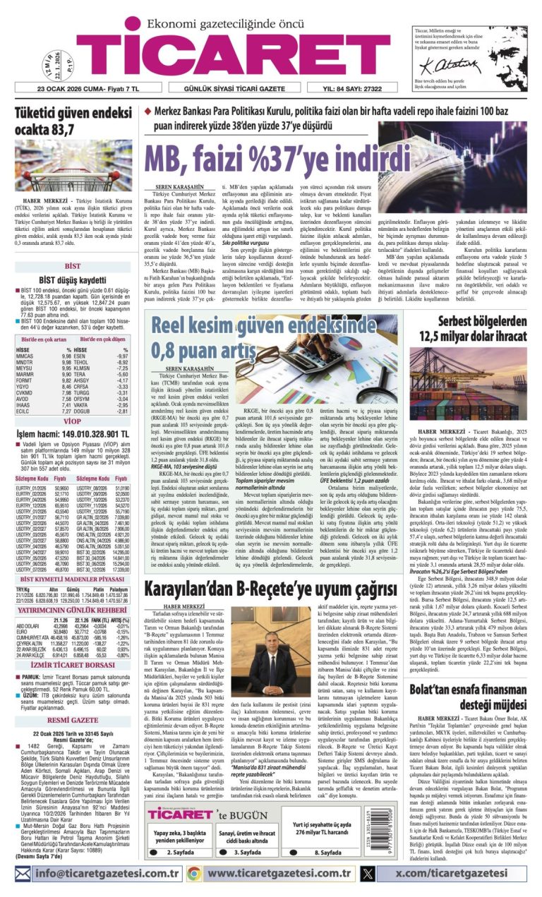 TİCARET’te bugün