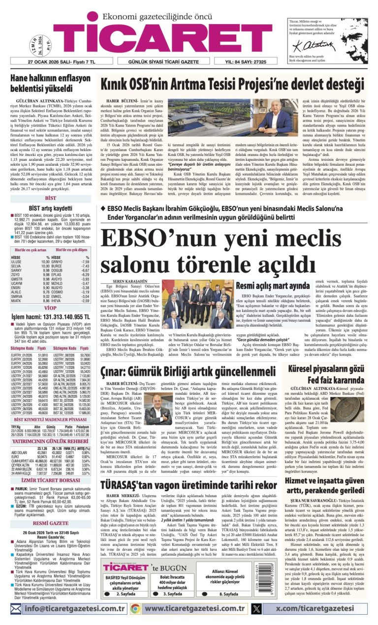 TİCARET’te bugün
