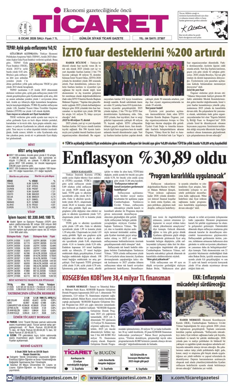 TİCARET’te bugün