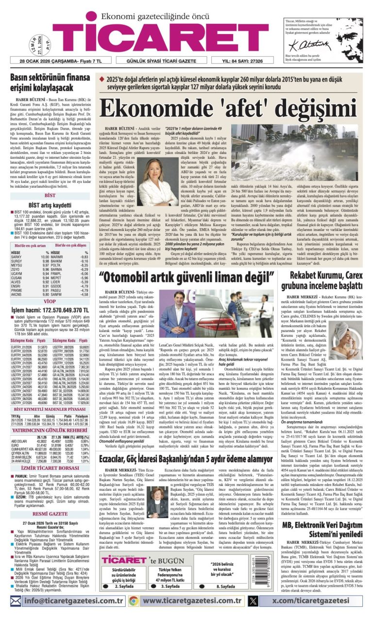 TİCARET’te bugün