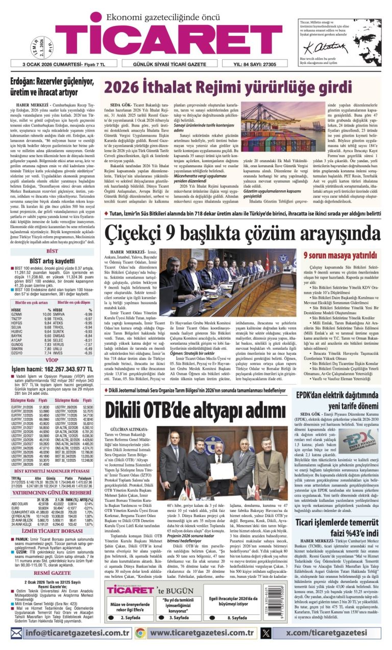 TİCARET’te bugün