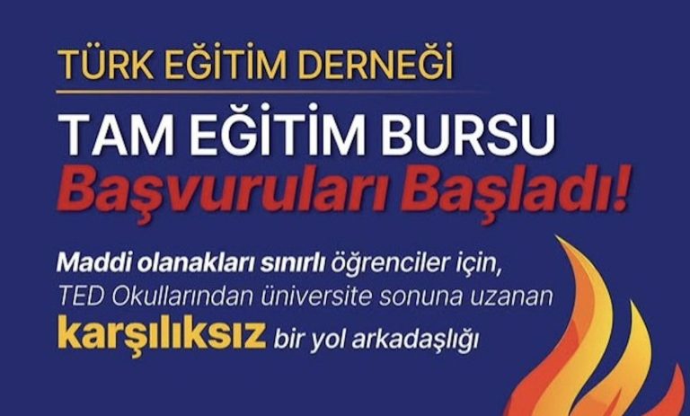 TED Tam Eğitim Bursu başvurularında son gün 28 Şubat