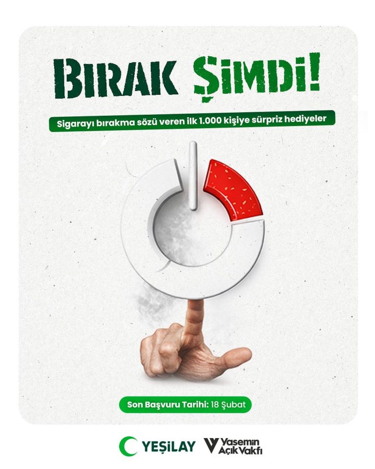 Yeşilay’dan tütün bağımlılığına karşı ‘Bırak Şimdi’ kampanyası