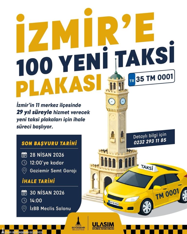 ​11 ilçeye 100 taksi plakası için ihale başvuruları devam ediyor